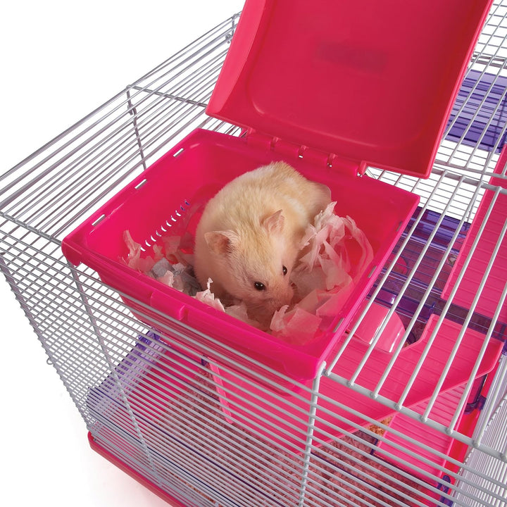 Rosewood 19177 Hamsterkäfig Pico - X-Large, pink rose 1 Stück (1er Pack), rose 1 Stück (1er Pack)