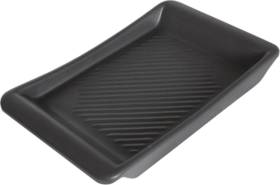 Keramische Grillschale Rechteckig, schwarz Keramik Grill Keramikschale