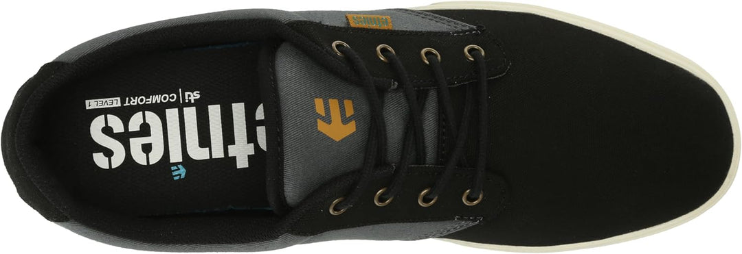 Etnies Herren Jameson 2 Eco Skate Shoe 42 EU Schwarz Dunkelgrau Gold, 42 EU Schwarz Dunkelgrau Gold