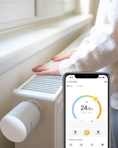 Imou Smart Home Heizk?rperthermostat, smartes Thermostat mit App-Funktion, Zeitpl?ne/Geofencing/Fens