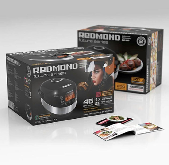 REDMOND RMC-90 RU | Multikocher mit russischem Menü | 5L Multicooker mit 45 Programmen, 3D-Heizsyste