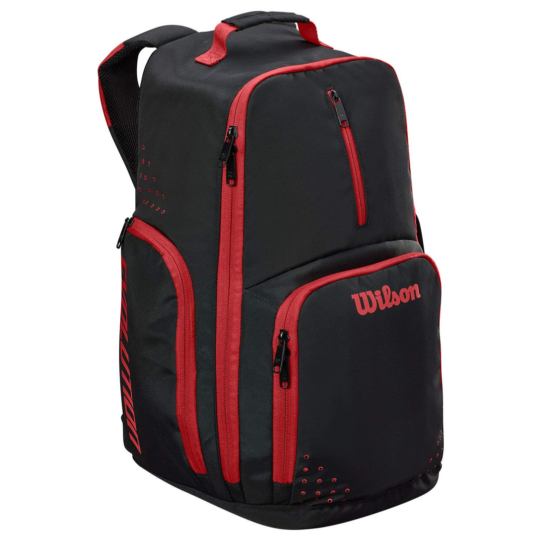 Wilson Unisex-Adult Evolution Backpack BKGY Basketball Schwarz/Rot Rucksack, Schwarz/Rot Rucksack