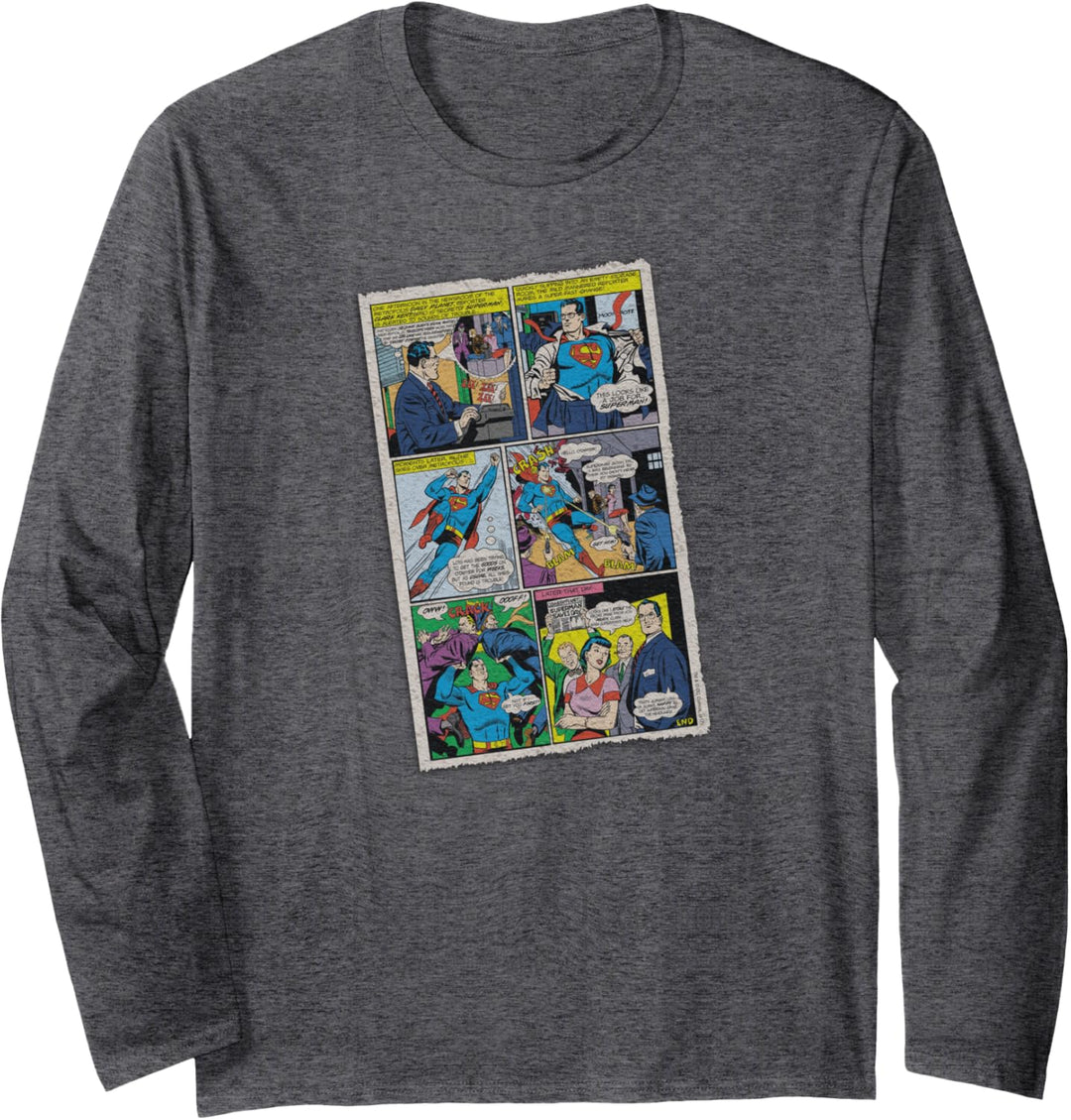 Superman Vintage Comic Langarmshirt