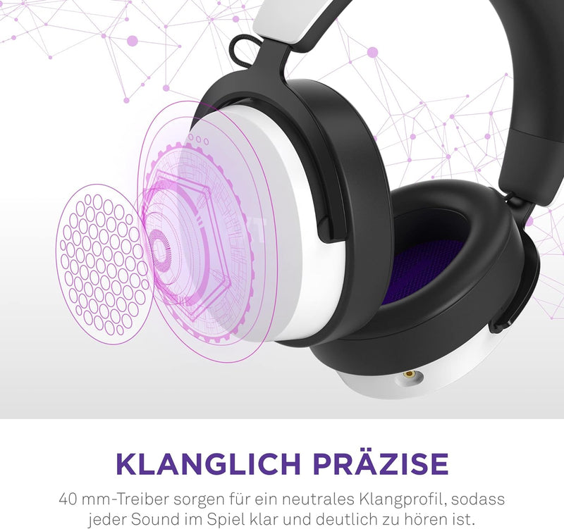 NZXT Kabelgebundenes PC-Gaming Relay-Headset – AP-WCB40-W2 - Hi-Res-Audio-zertifiziert – DTS Headpho