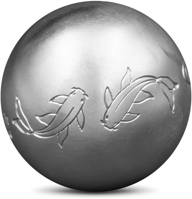 Obut Set mit 3 Boccia-Kugeln, Edelstahl, Carpe Koï