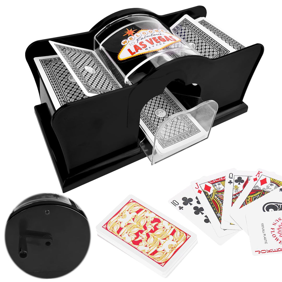 Kartenmischmaschine, Manual Card Shuffler 2 Deck With Hand Crank, Mischmaschine Karten Kartenmischer