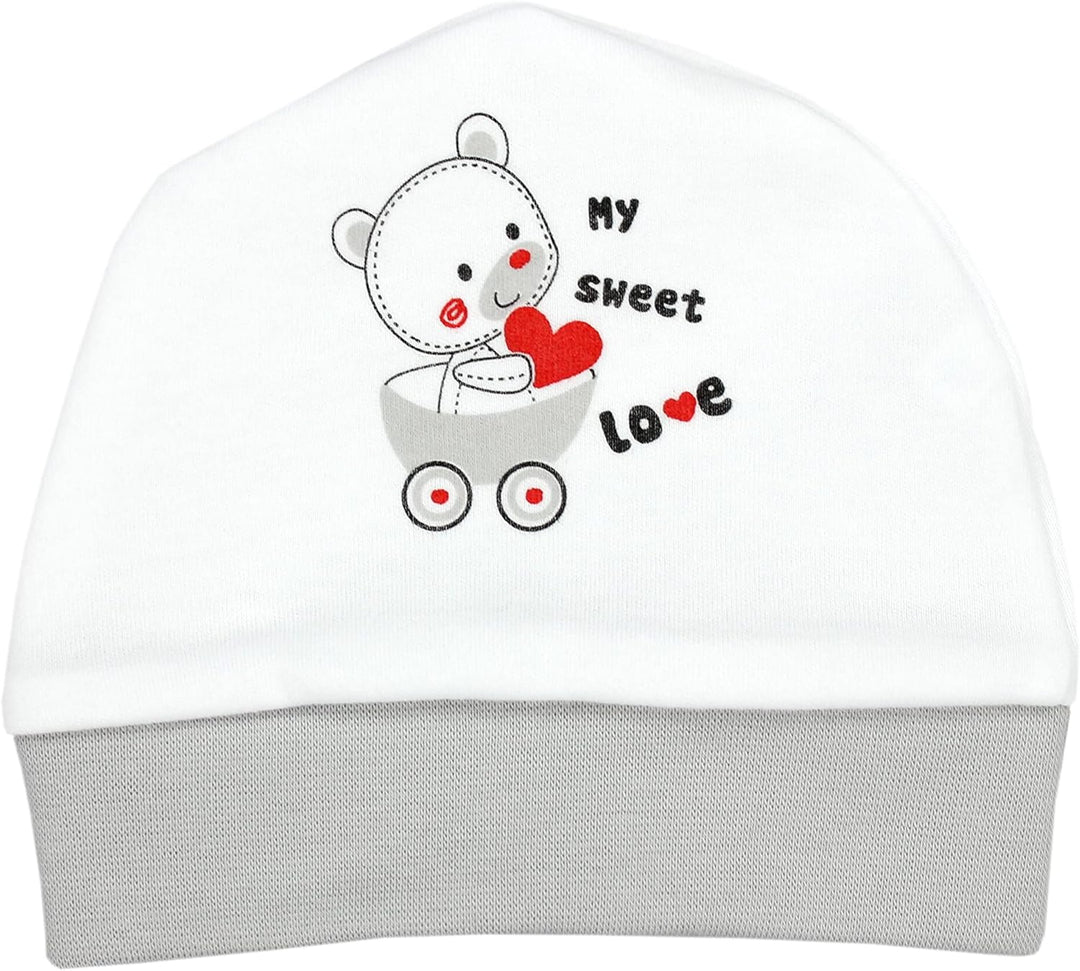TupTam Baby Mädchen Jungen Bekleidungsset Langarmbody Hose Mütze mit Aufdruck Spruch 3 teilig 56 Str