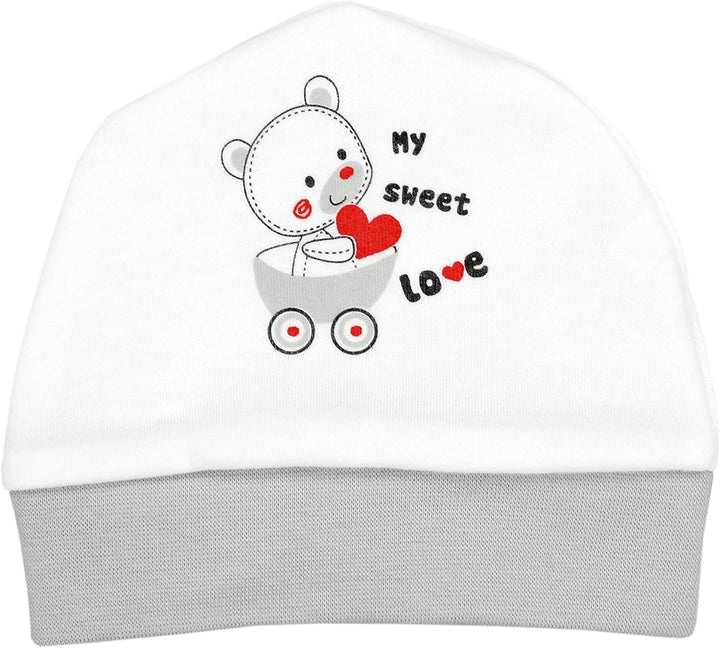TupTam Baby Mädchen Jungen Bekleidungsset Langarmbody Hose Mütze mit Aufdruck Spruch 3 teilig 56 Str