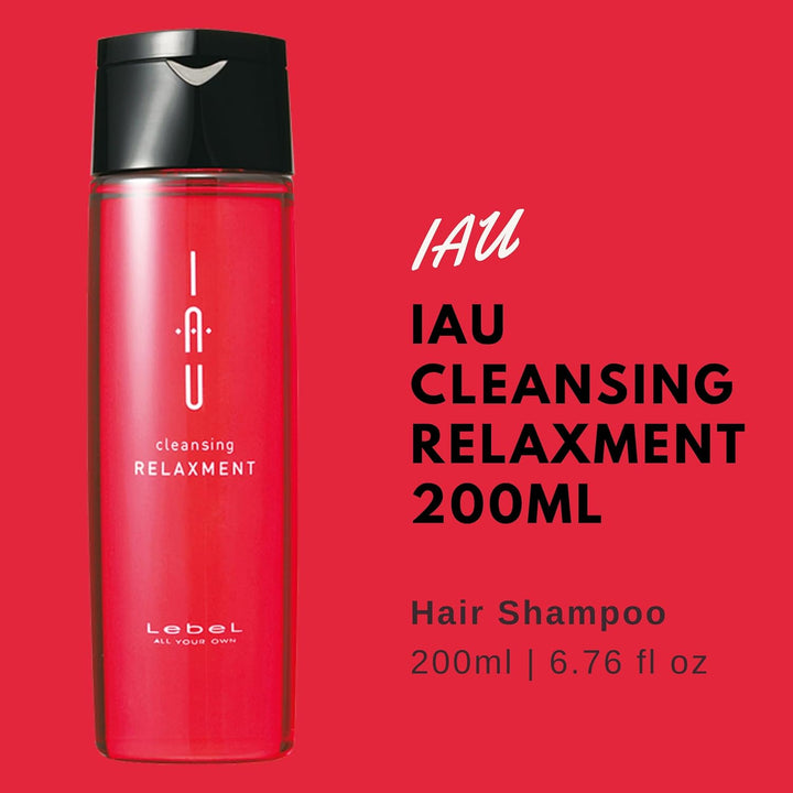 Lebel IAU Cleansing Relaxment Hair Shampoo 200ml & Lebel IAU Melt Repair Hair Treatment 200ml Set (G
