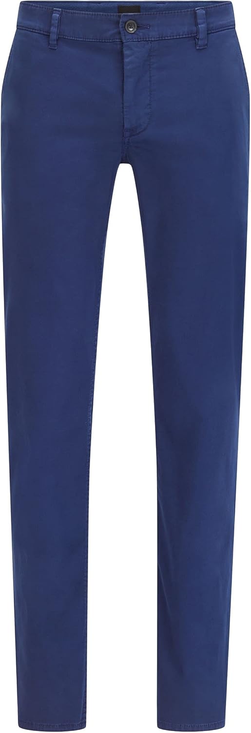 BOSS Herren Schino-Taber-1 D Tapered-Fit Chino aus überfärbtem Baumwoll-Satin mit Elasthan-Anteil 29