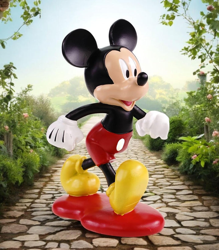 Mickey Mouse Gartenfigur Wetterfeste Disney Dekoration für Garten Zuhause | 20cm Polyresin Statue |