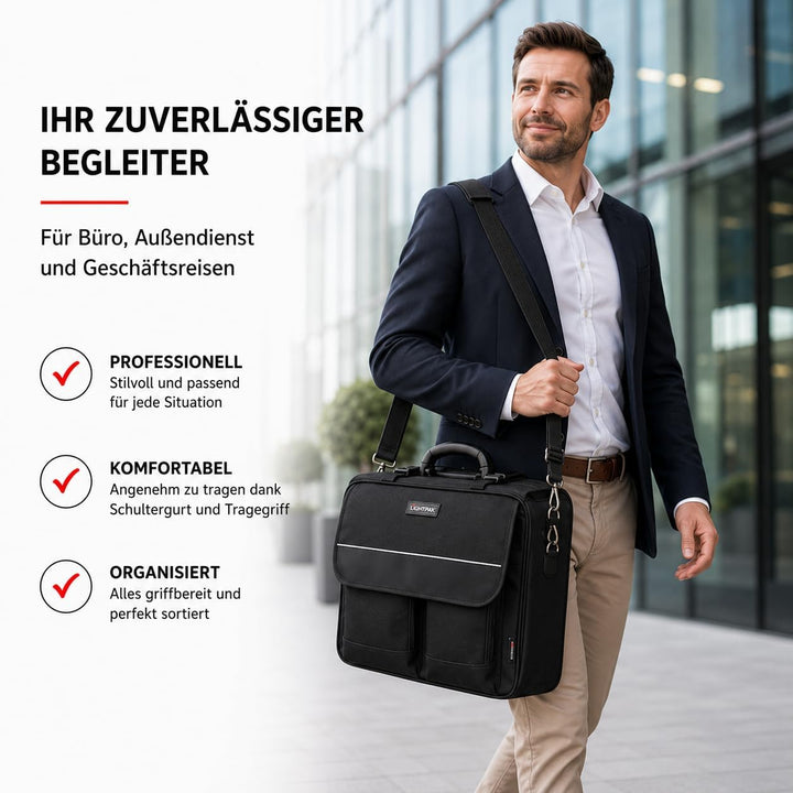 Lightpak Koffer Lightpak 46008 - The Flight Pilotenkoffer, aus Polyester, Schwarz 45 x 34 x 20 cm, 1
