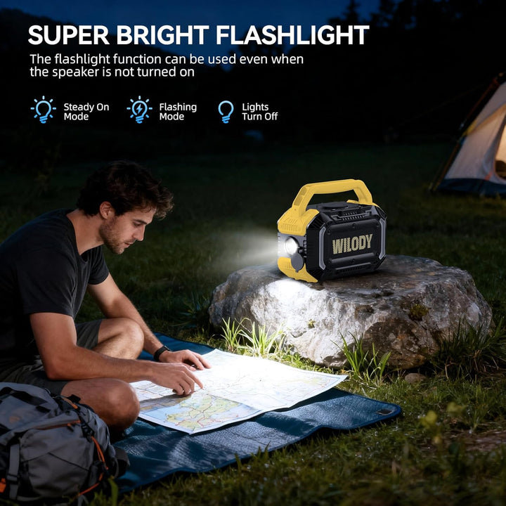 Wilody 100W Tragbare Bluetooth-Lautsprecher-Box,Bluetooth Lautsprecher mit Licht,Musikbox Bluetooth&