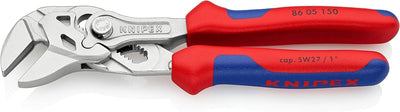 KNIPEX Zangenschlüssel, klein, Multi-Schraubenschlüssel, Chrom-Vanadium, Rostschutz verchromt, 150 m