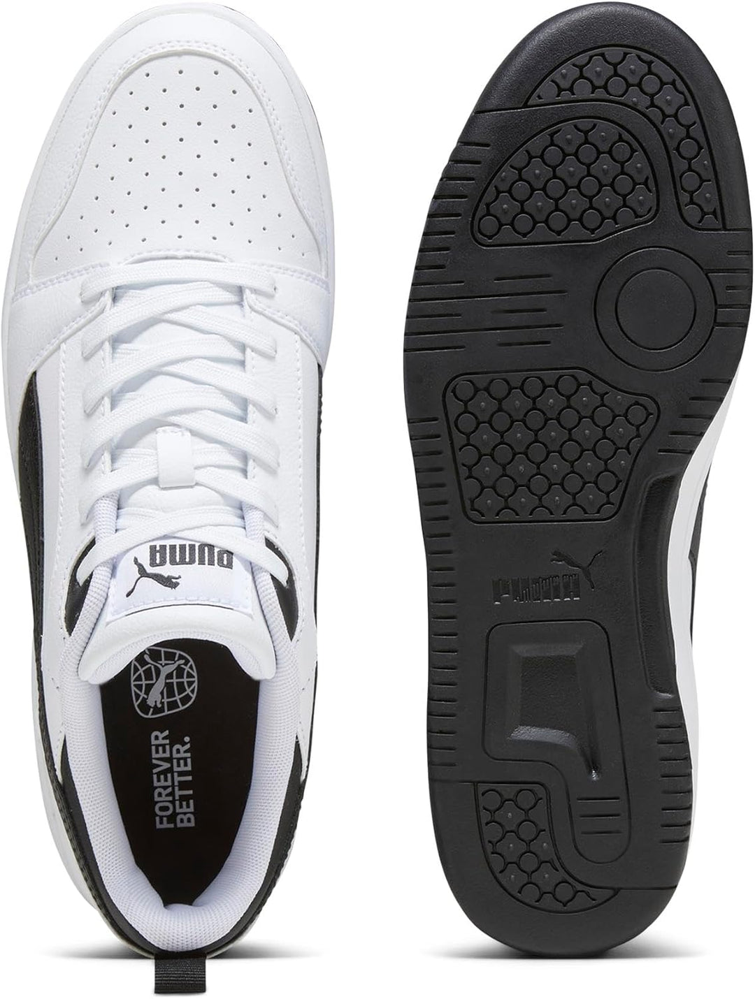 PUMA Herren Rebound V6 Low Leichtathletik-Schuh 39 EU Puma White Puma Black Puma Black, 39 EU Puma W