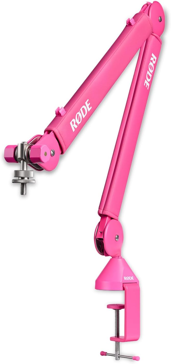 Rode PSA1+ Plus Tisch-Mikrofonarm Gelenkarm Pink mit keepdrum Mikrofasertuch PSA1+ Plus mit Mikrofas
