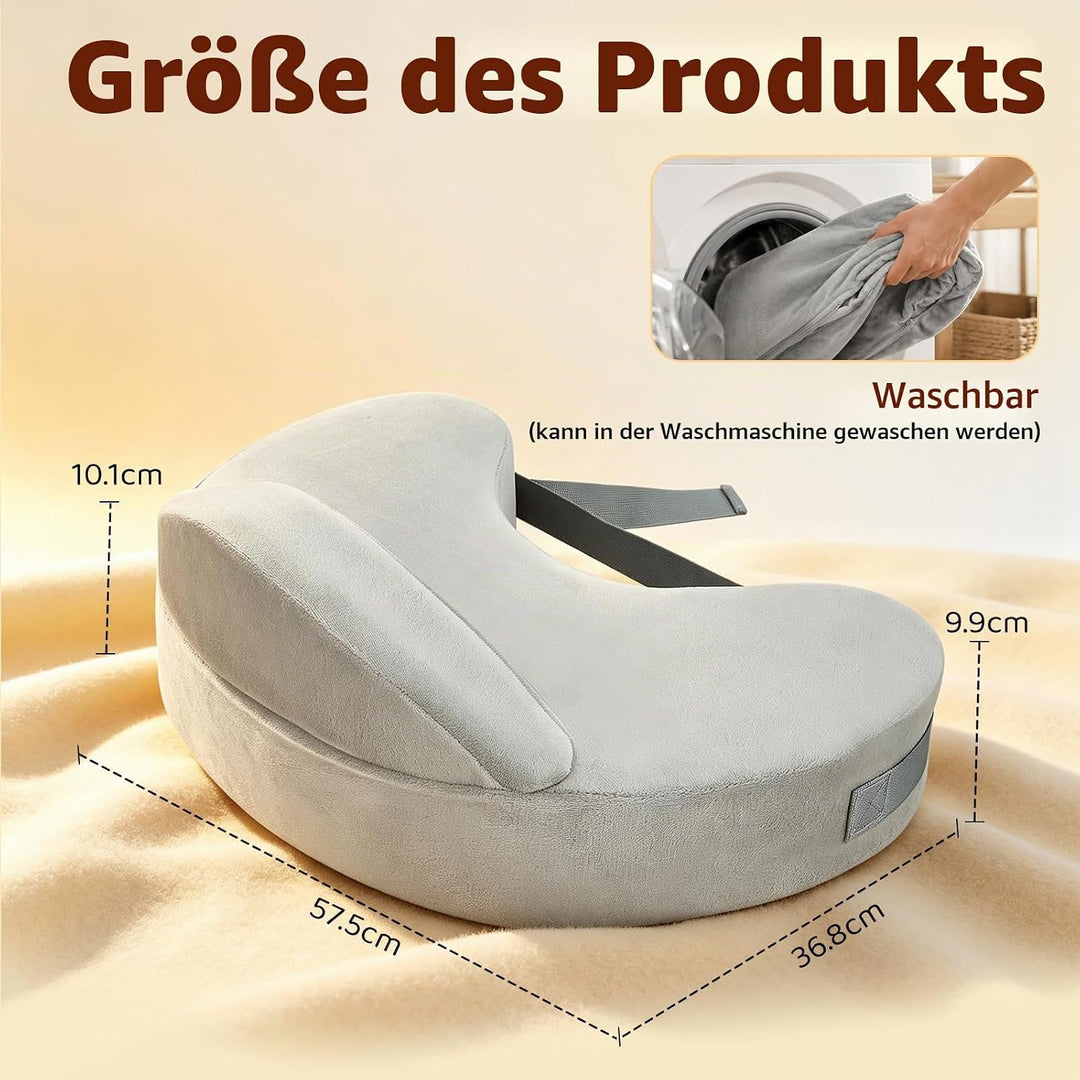 Memory Foam Nursing Pillow, Plus Size Breastfeeding Pillow with Safety Fence, Ergonomischer Komfort