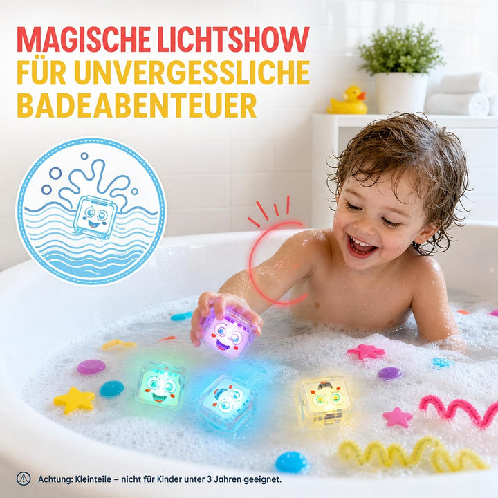 Glo Pals 4 leuchtende Würfel für EIN einzigartiges sensorisches Erlebnis und Magische Lichtshow für