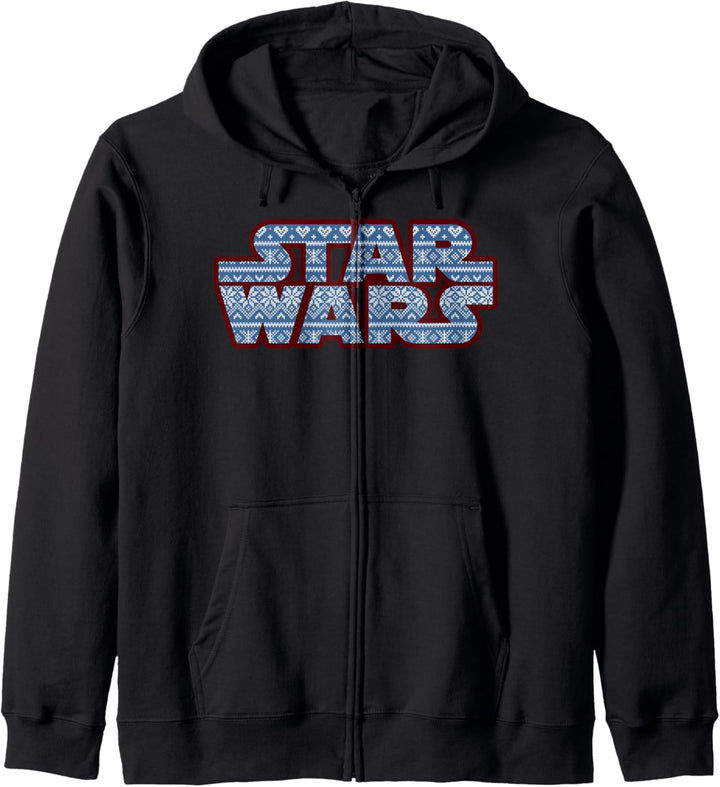 Star Wars Christmas Fair Isle Style Logo Kapuzenjacke