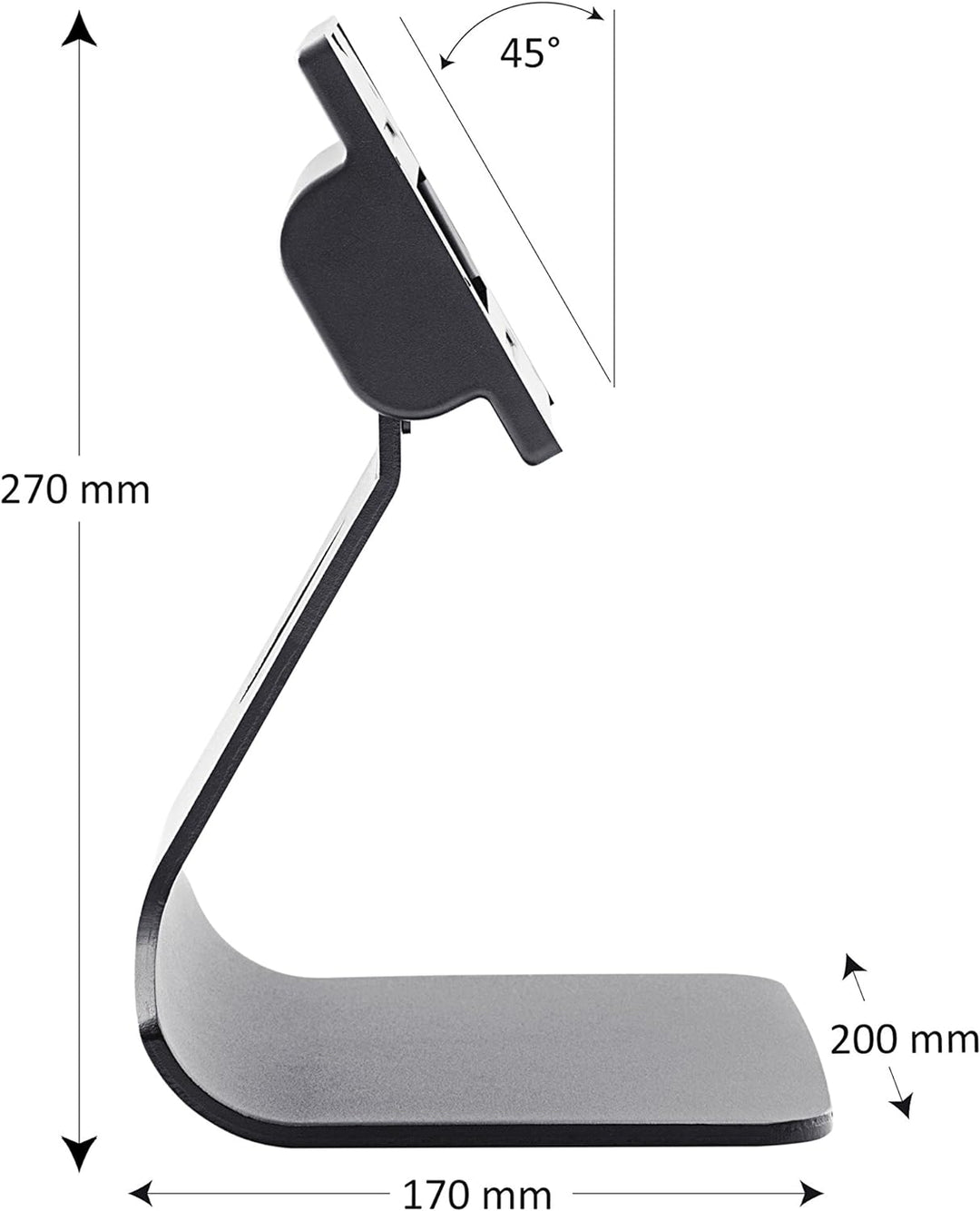VSG24 Style Design Monitor Halterung, Vollmetall VESA 100x100 Tischhalterung, Bildschirm Standfuss P