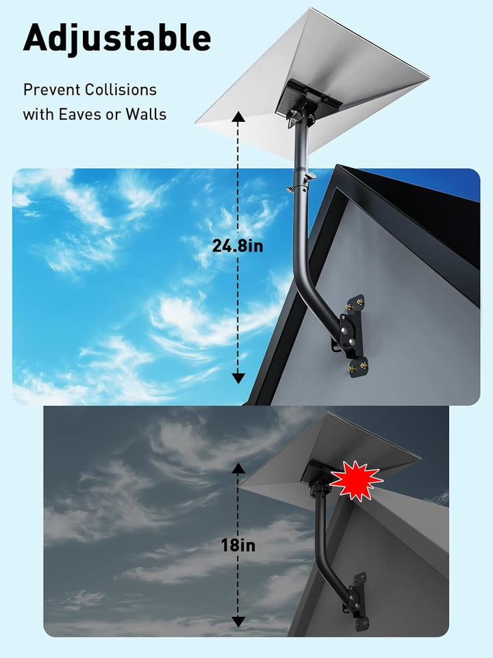 Starlink Gen 3 Halterung, 360° Verstellbare V3 Starlink Wandhalterung, Starlink Gen3 Mast-Montagekit