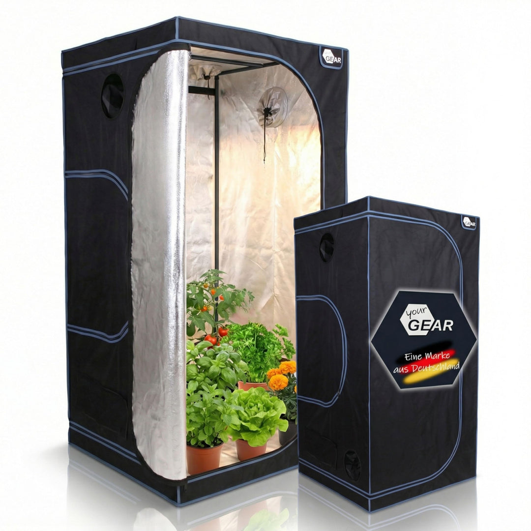 yourGEAR Growzelt Plantsville in 8 Grössen - Grow Indoor Box, Zuchtzelt, Gewächshaus, Schrank zur Pf
