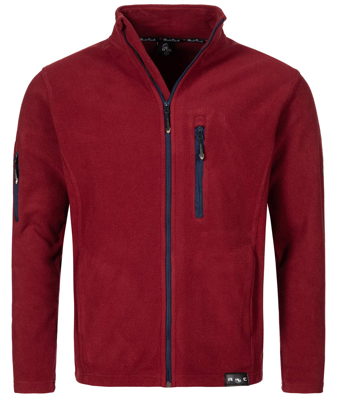 Rock Creek Herren Fleece Jacke Outdoor Wanderjacke H-197 S Weinrot, S Weinrot