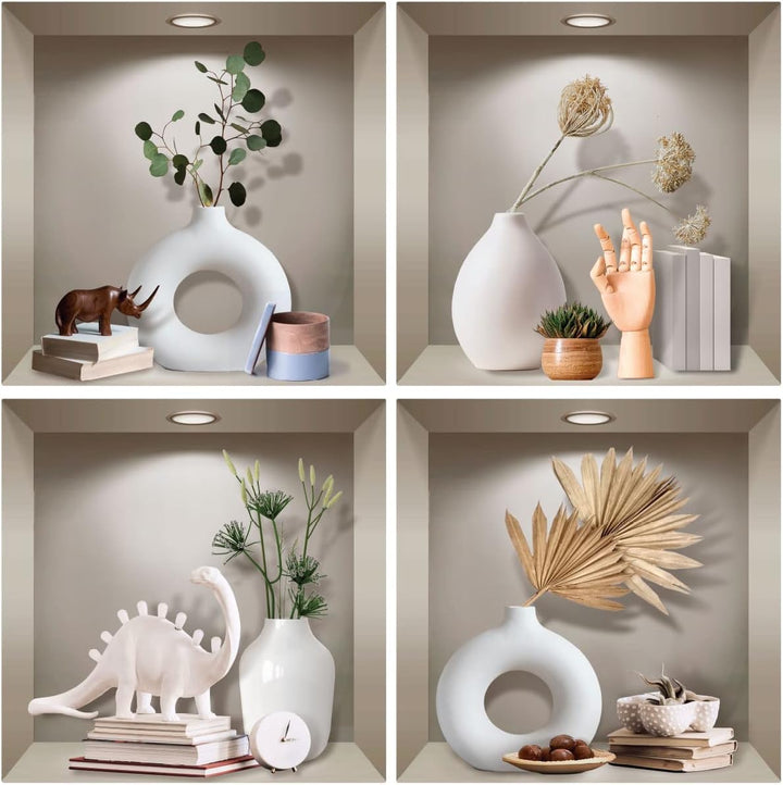 3D-Aufkleber selbstklebend, 3D-Effekt, dekoratives Design – Wandaufkleber für Schlafzimmer Erwachsen