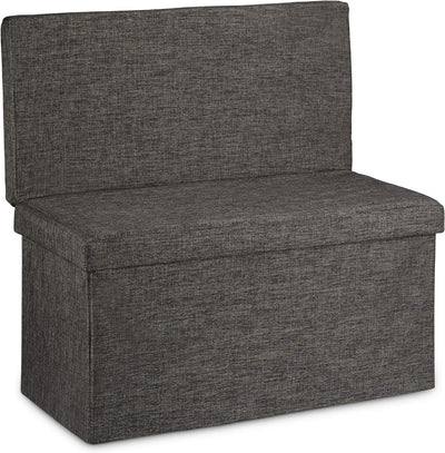 Relaxdays Faltbarer Sitzhocker mit Lehne L HBT 73 x 76 x 38 cm Sitzbank und stabiler Sitzcube als Fu