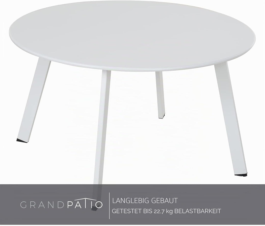 Grand patio Kaffeetisch Beistelltisch Outdoor Tisch Balkontisch, Einfacher Aufbau, Beistelltisch für