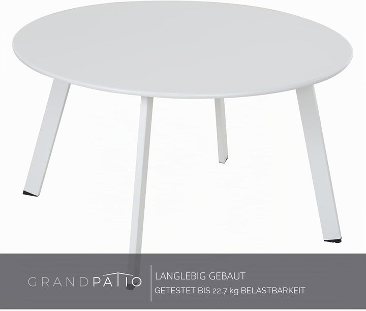 Grand patio Kaffeetisch Beistelltisch Outdoor Tisch Balkontisch, Einfacher Aufbau, Beistelltisch für