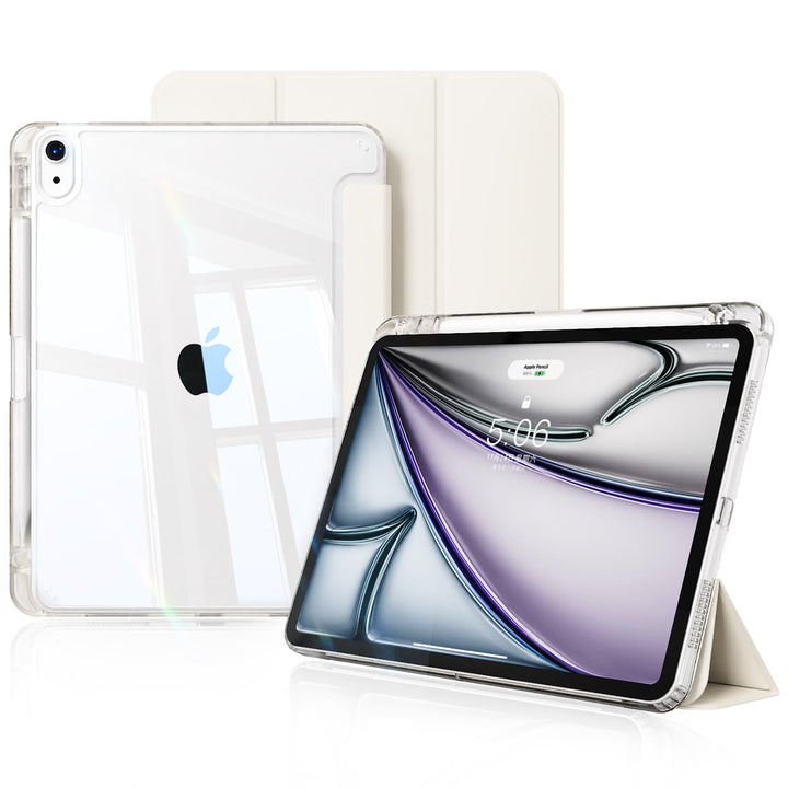 Klar Hülle für iPad Air 11 Zoll/iPad Air 10,9 Zoll, Cremeweiss | Transparente Antioxidantien PC-Rück