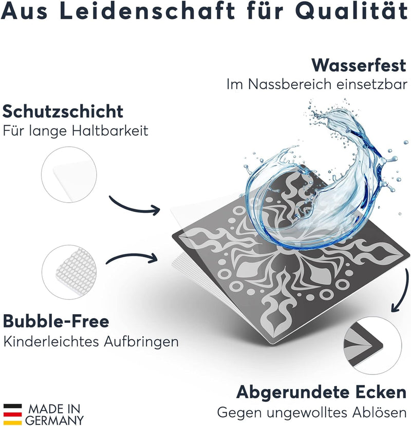 CREATISTO Klebefliesen Stickerfliesen Fliesenfolie - Stylische Sticker Aufkleber für Fliesen I Klebe