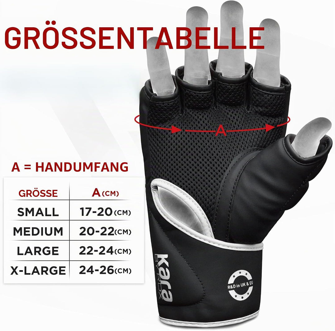 RDX Profi MMA Handschuhe Training, Kara Maya Hide Leder, Sparring Grappling Kampfsport Kickboxen Sch