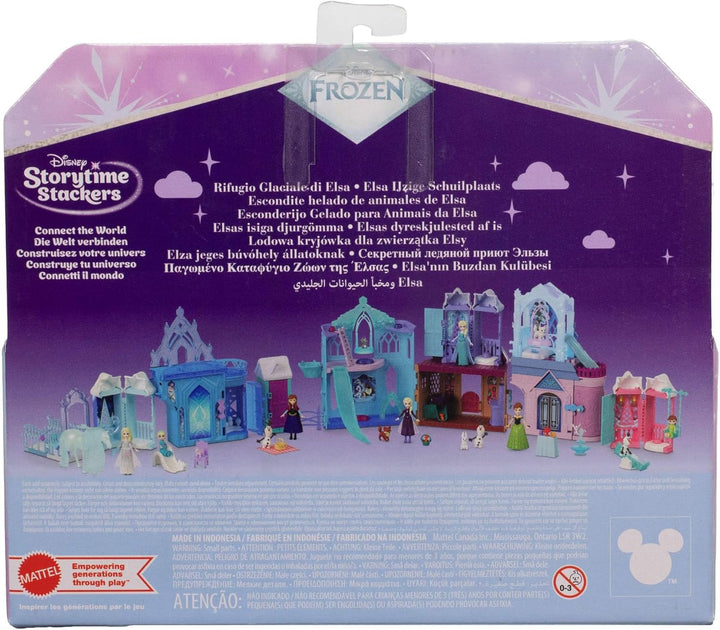 Mattel Disney Die Eiskönigin kleine ELSA-Puppe und winterliches Tierspielset mit Fuchs- und Vogelfig