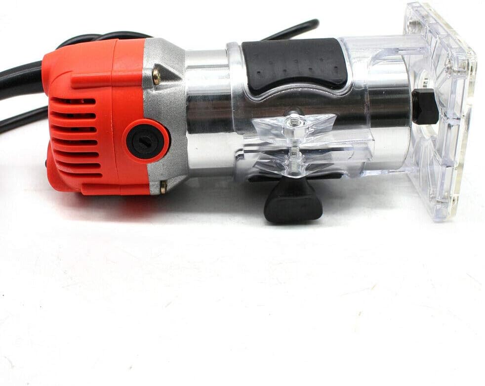 Oberfräse, 800W 220V Kantenfräse Einhandfräse Professional Holzfräse Handfräse mit Transparenter Bas