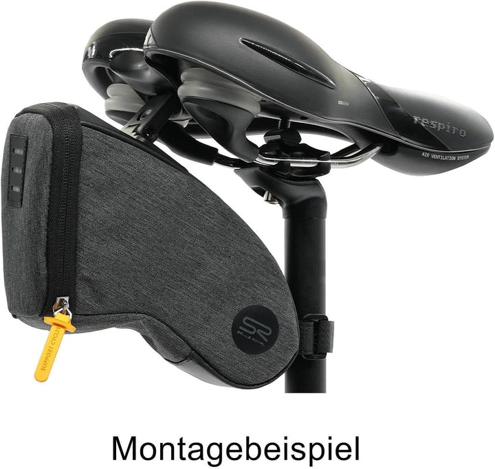 1 x Selle Royal Saddle Bag Medium (1.2l) Satteltasche Fahrradtasche Klippsystem inkl. Fahrradklingel