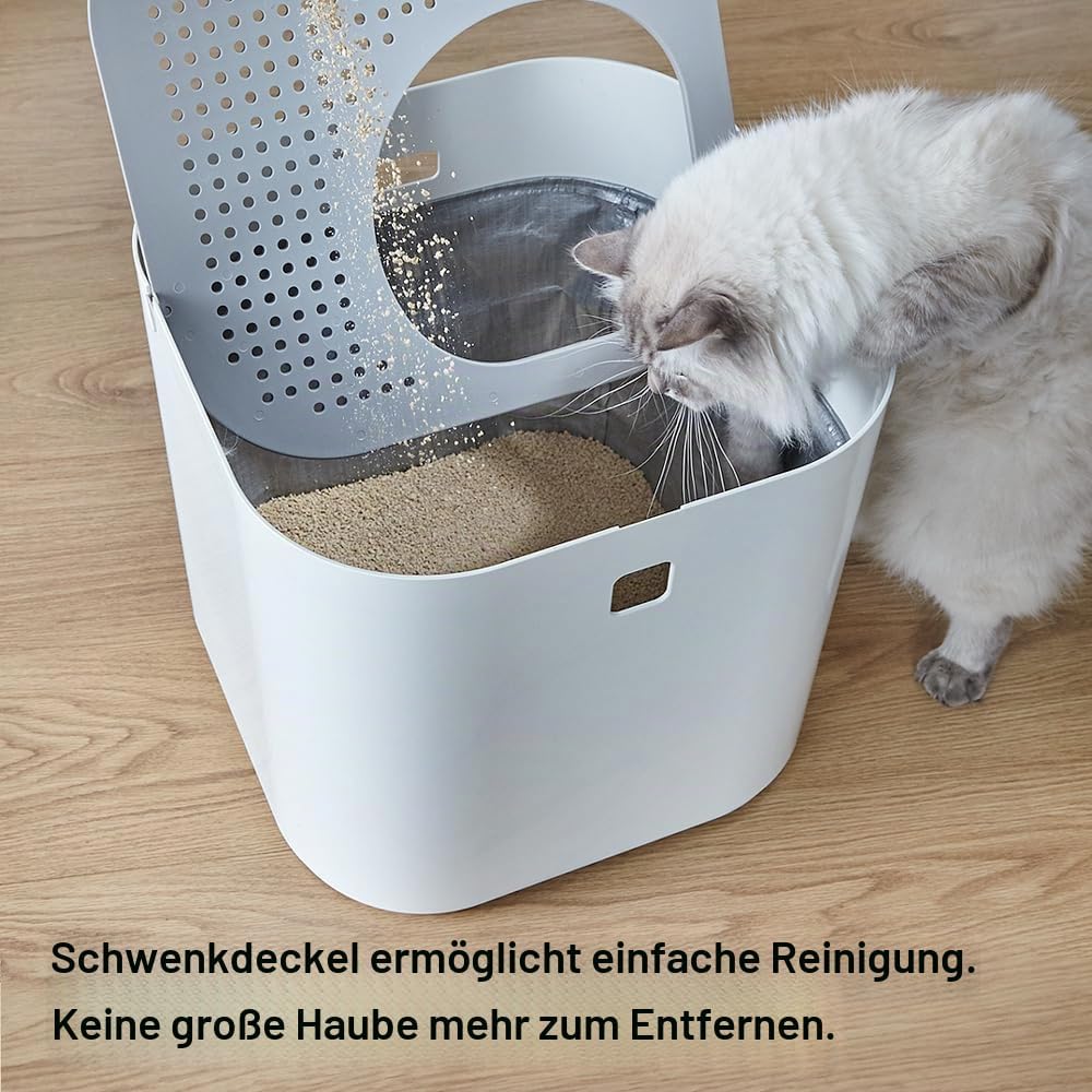 Modkat Katzentoilette Dacheinstieg, Weiss