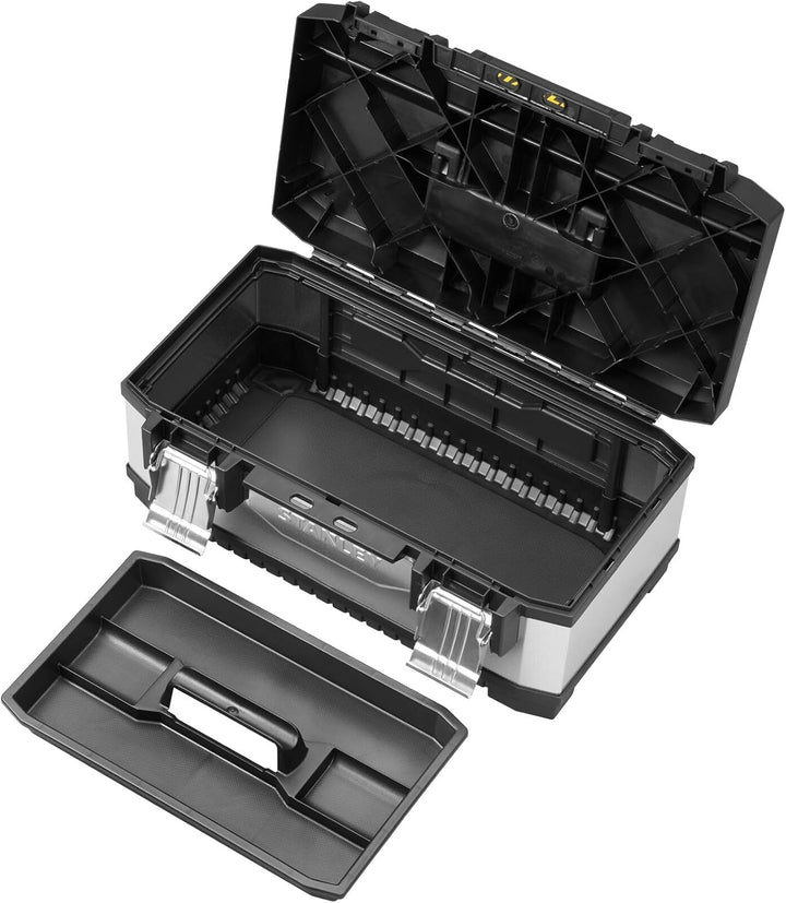 Stanley Werkzeugbox / Werkzeugkoffer (20", 49.7x29.3x22.2cm, aus Metall-Kunststoff, galvanisiert, mi