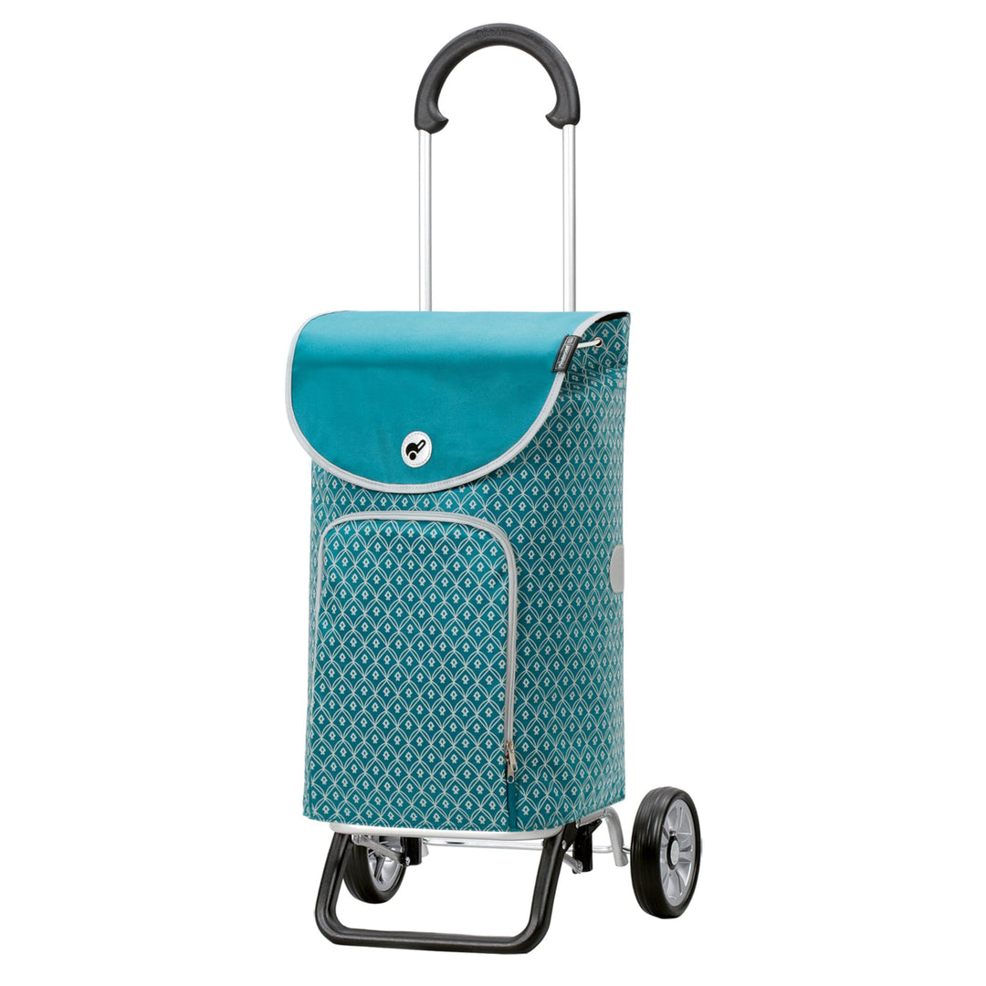 ANDERSEN Einkaufstrolley - Scala Shopper Plus Famke Petrol | sehr leicht, klappbar, klein zusammenle