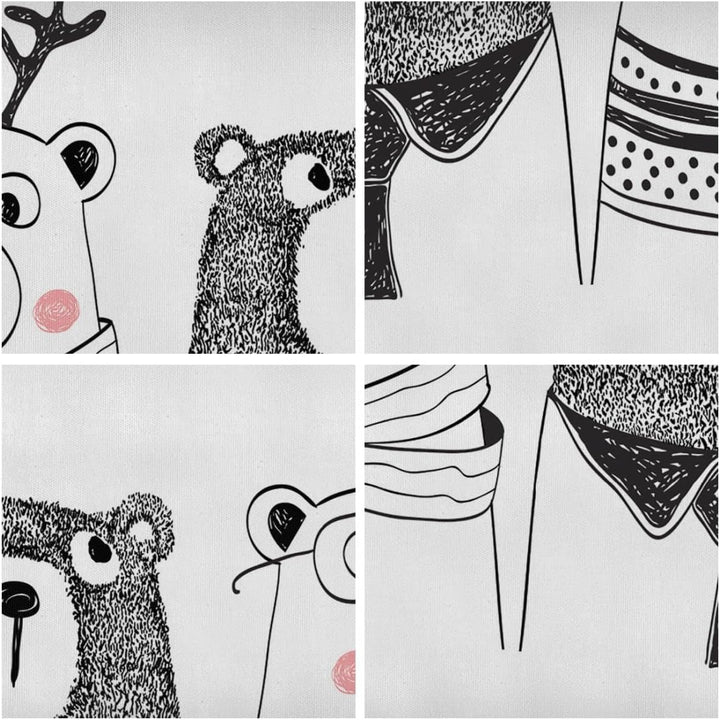 Wandbilder Dekoration Wohnzimmer Spass süss Teddybär Panorama Bilder auf Leinwand 120x50cm Leinwandb