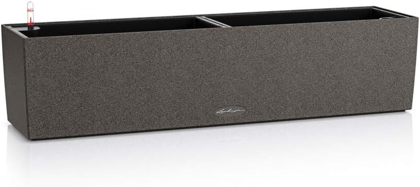 LECHUZA BALCONERA Stone 80 graphitschwarz 15662 79x19x19 cm Graphitschwarz, 79x19x19 cm Graphitschwa