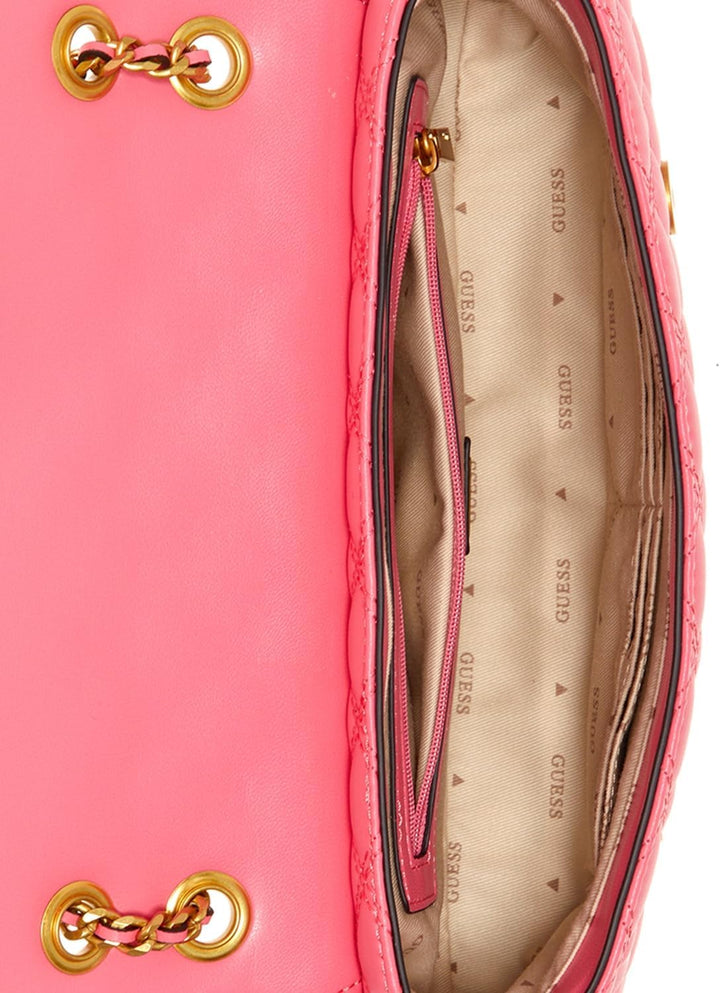 GUESS Damen Giully Umwandelbare Klappe Crossbody, Flap Wassermelone, Wassermelone