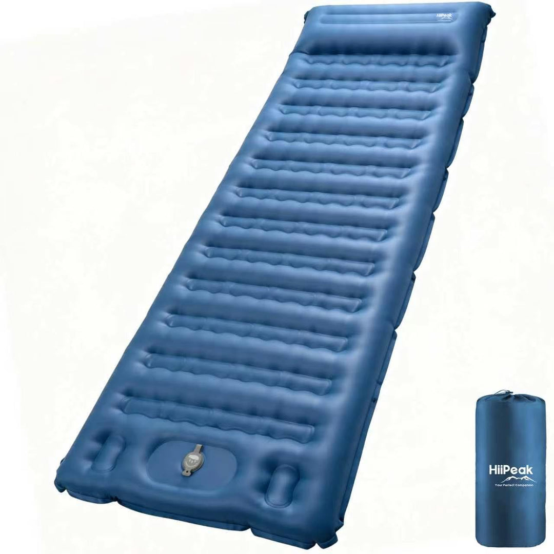HiiPeak Ultraleichte Isomatte aufblasend - Luftmatratze Camping mit integrierter Fusspumpe & Kissen,