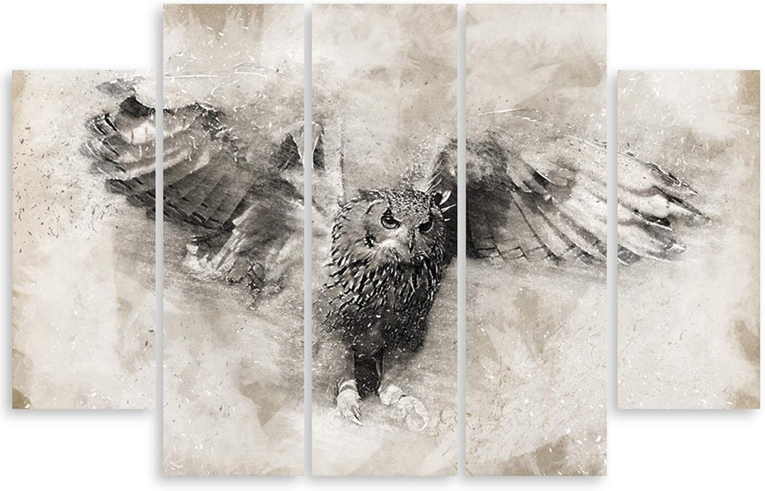 Feeby. Leinwandbild - 5 Teile - Bilder Wand Bild Wandbilder Kunstdruck XXL, 5-Teilig, Typ B, 100x70