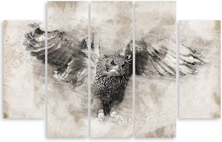 Feeby. Leinwandbild - 5 Teile - Bilder Wand Bild Wandbilder Kunstdruck XXL, 5-Teilig, Typ B, 100x70