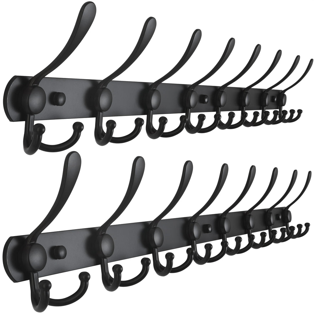 Dseap Garderobenleiste mit 8 haken, schwerlast 74cm Lang garderobenhaken, edelstahl wandgarderobe, k