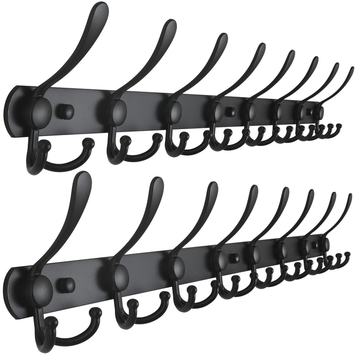 Dseap Garderobenleiste mit 8 haken, schwerlast 74cm Lang garderobenhaken, edelstahl wandgarderobe, k
