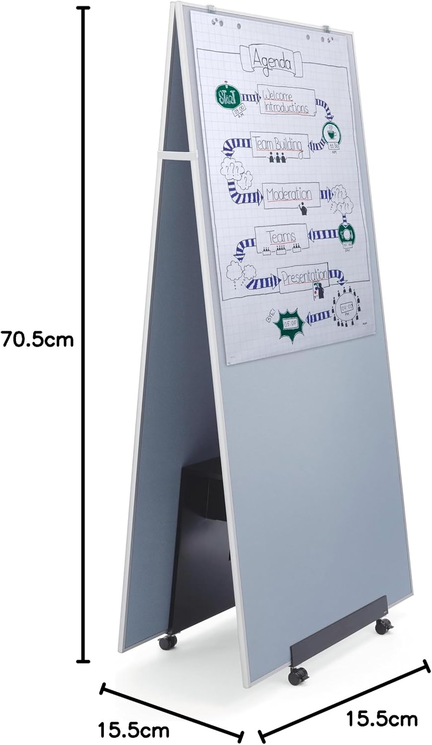 SIGEL MU165 Flipchartblock für Meet up und Artverum Boards, kariert, mit Perforation, 68x98 cm, 5 Bl