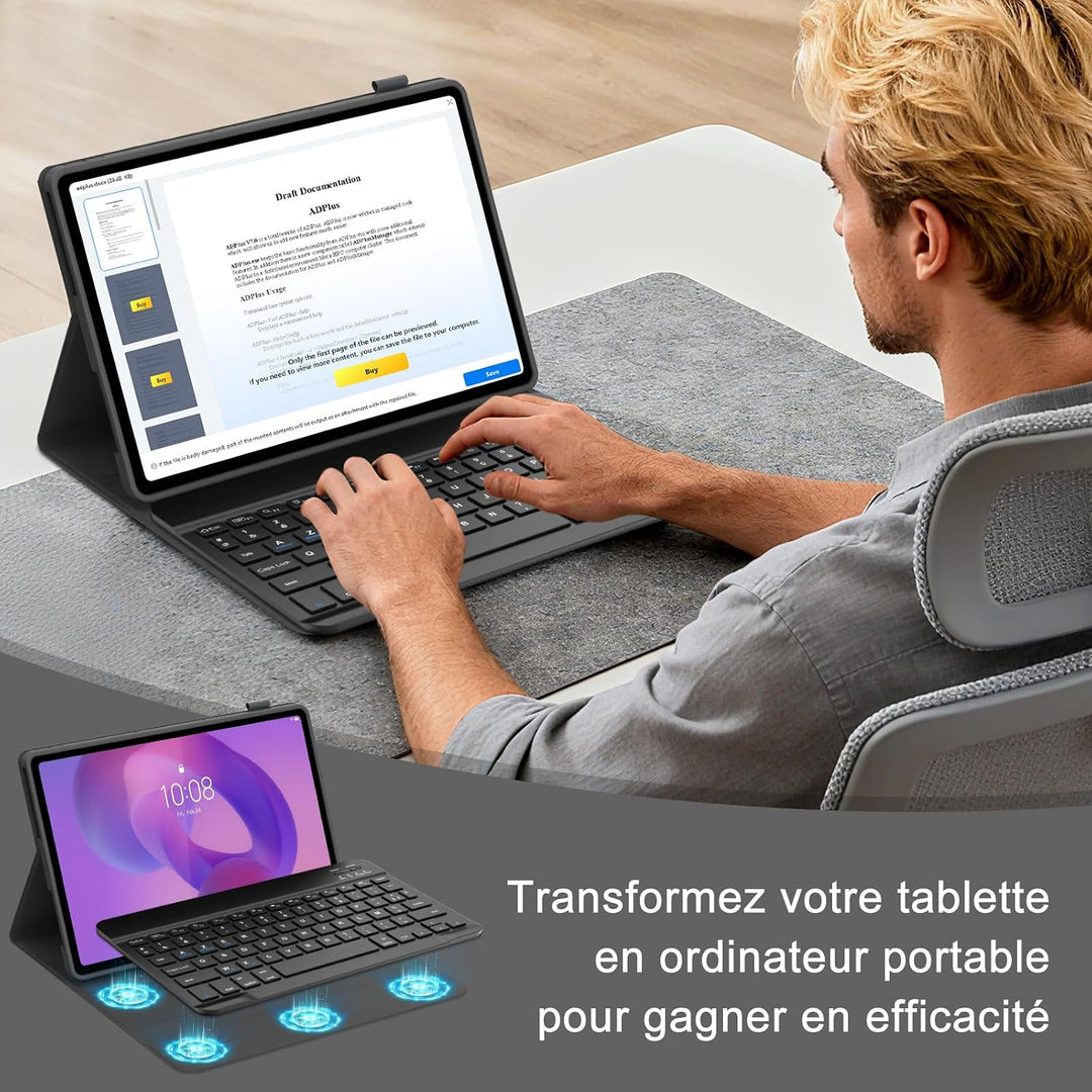 FOGARI Für Lenovo Idea Tab 2025 11/Tab M11 2024 11 Zoll Tastaturabdeckung | Abnehmbare Bluetooth-Tas